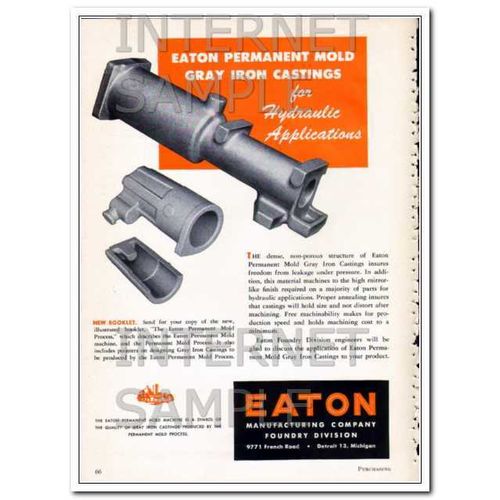 EATON MFG COMPANY 1948 gray iron castings vintage ad