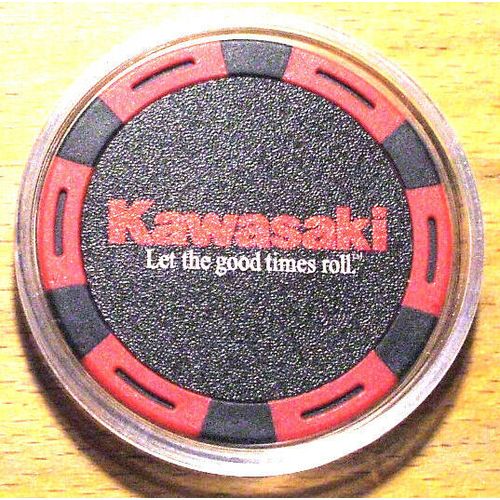 Kawasaki Poker Chip Golf Ball Marker - Red