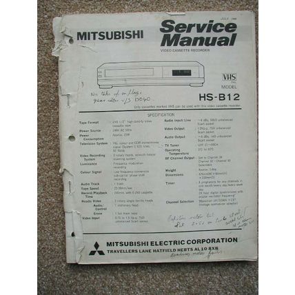 Mitsubishi HS-B12 Original Service manual