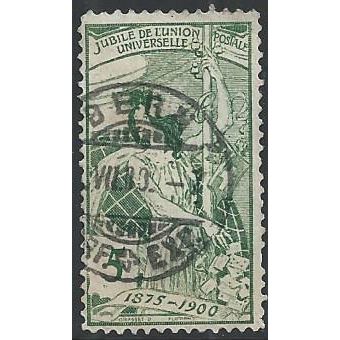 Mi 71 I: 5 c. green 25th Anniversary of the Universal Postal Union (UPU)
