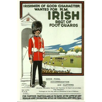 Advertising IRISH GUARDS Postcard (Mayfair BB 708)