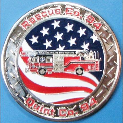 Coconut Creek, FL Fire Rescue. Challenge Coin. 2". 41b.