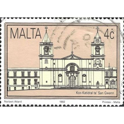 MALTA, St. John's Co-Cathedral, light brown 1992, 4c