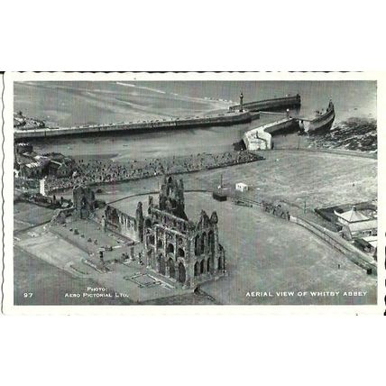 Yorkshire WHITBY ABBEY Two Postcards (97, 24052)