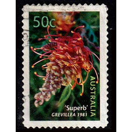 Australia 2003 Flower 50c Used P&S Stamp Grevillea .