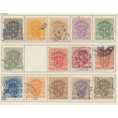 Sweden Stamps Scott #O41//O55, Used, Set Missing O47