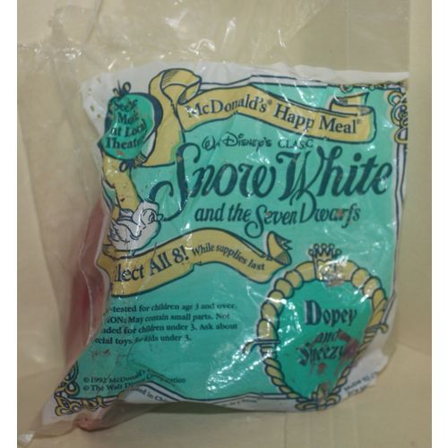 1993 McDonalds Disney's Snow White Dopey & Sneezy Mint in Package