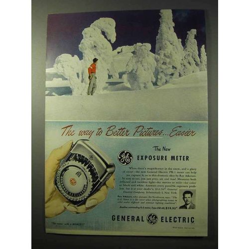 1950 General Electric PR-1 Light Meter Ad - Better