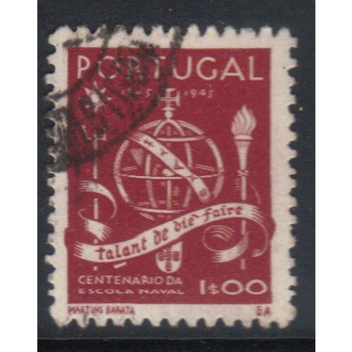 PORTUGAL 1945 NAVAL SCHOOL CENTENARY 1E VALUE USED