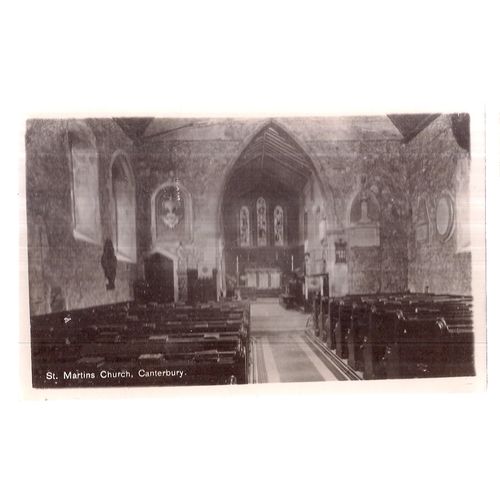 ST. MARTINS CHURCH, CANTERBURY, KENT unused vintage postcard =
