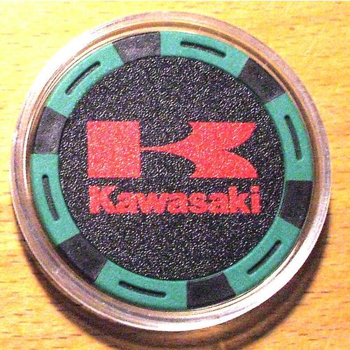 Kawasaki Poker Chip Golf Ball Marker - Green