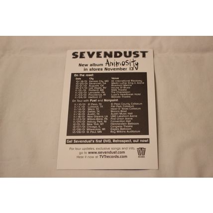 Sevendust Promo Postcard-ANIMOSITY