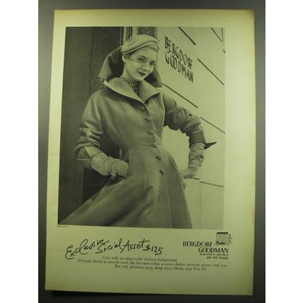 1949 Bergdorf Goodman Coat Advertisement - photo by Sharland