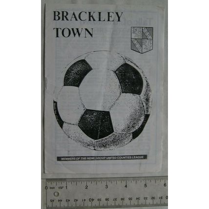 1988 programme Brackley Town v. Rothwell Town