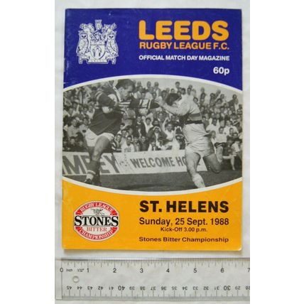 1988 programme Leeds v. St. Helens