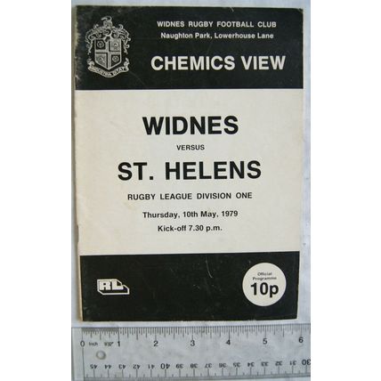 1979 programme Widnes v. St. Helens