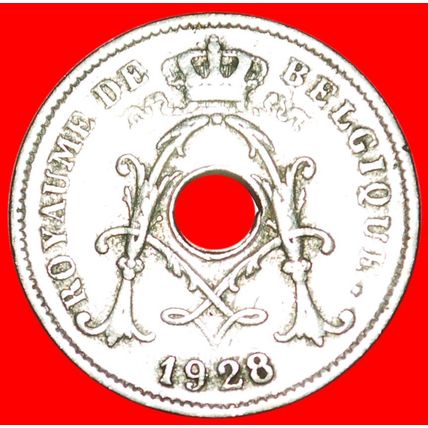 FRENCH LEGEND: BELGIUM★10 CENTIMES 1928! ALBERT I 1909-1934★LOW START★NO RESERVE