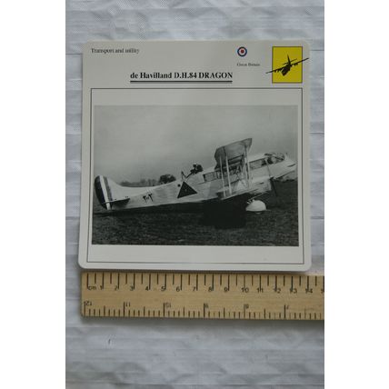 de Havilland D.H.84 Dragon - GB - Transport & Utility - Collectors Club Card