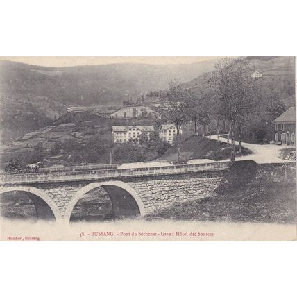 Bussang Pont Du Sechenat Hotel Old French From 1910 Visitor Postcard