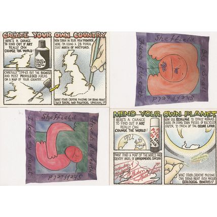 Sheffield Friends Of The Earth Green Planet 4x Political Postcard s