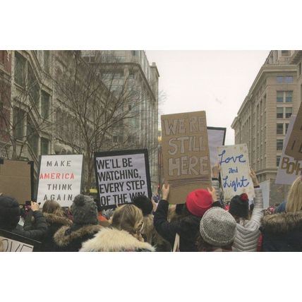 American Protest March Rally Street Procession Love Postcard