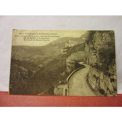 LOUE RIVER VALLEY, FRANCE used vintage postcard dated 1924 /