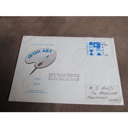 1973 Ireland / Eire FDC Postal Cover - Irish Art