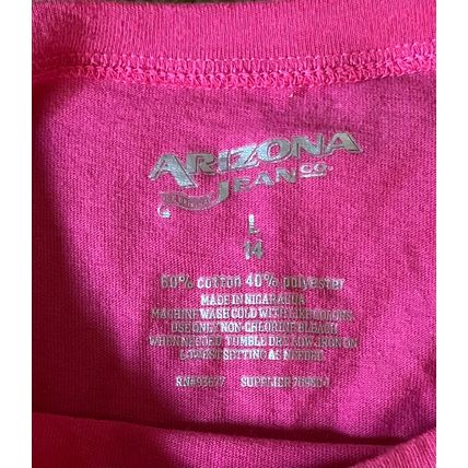 Pink Long Sleeve Top Girl's Size L (14) Arizona