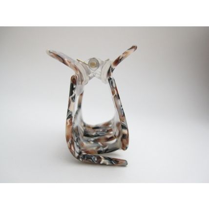 Medium/large brown beige taupe marbled hair claw clip