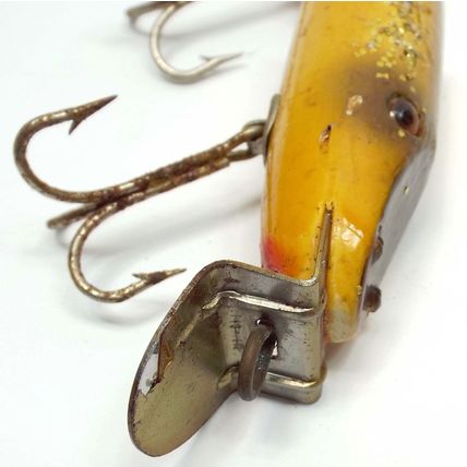 Vintage Large Unknown Lure Glass Eye 6.5" All Patina Left On Zero Cleaning