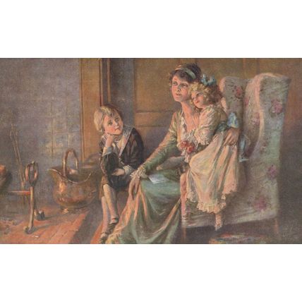 Keep The Home Fires Burning Tucks Oilette Military Old Postcard
