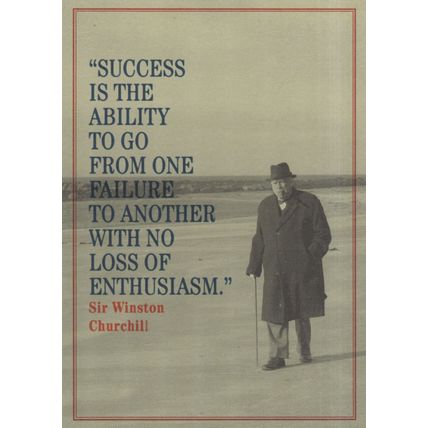 Winston Churchill Military Cinema Movie Premiere Famous Quote Postcard