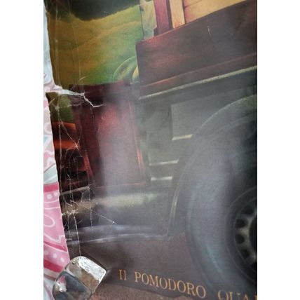 MEGA RARE ORIGINAL,'POMODORO QUADRATO 'POSTER. GIANFRANCO ROVATTI.