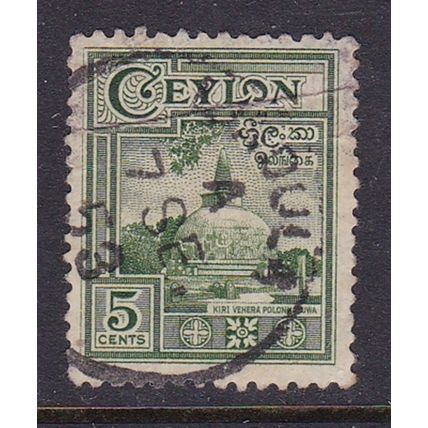 CEYLON / SRI LANKA 1950 5c USED SG414 #1