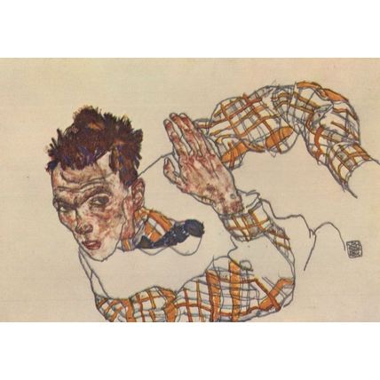 Egon Schiele WW1 Selbstbildnis Austrian Art Painting Postcard