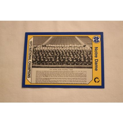 1973 National Champions 1990 Collegiate Collection Notre Dame NO. 182