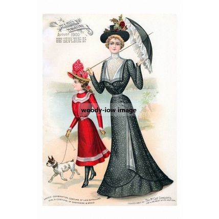 rp10636 - Ladies & Girls Fashion from 1900 - ideal to frame - print 6x4