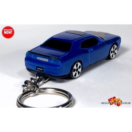 RARE KEYCHAIN BLUE DODGE CHALLENGER NEW CUSTOM Ltd Ed GREAT GIFT DISPLAY