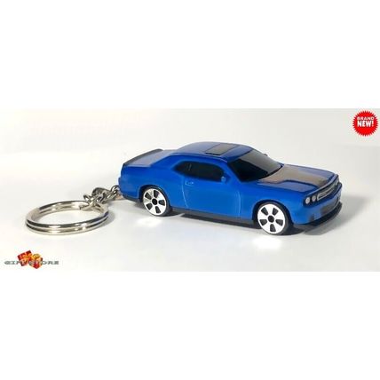 RARE KEYCHAIN BLUE DODGE CHALLENGER NEW CUSTOM Ltd Ed GREAT GIFT DISPLAY