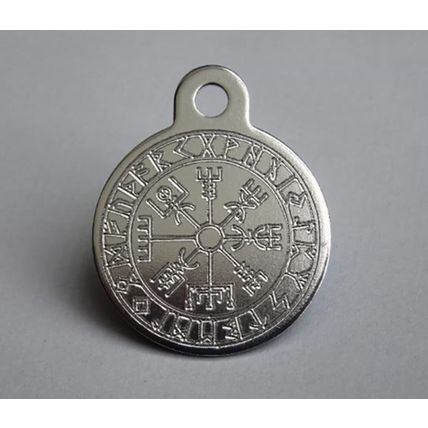 Viking Vegvisir "Wayfinder" Viking Nordic Compass Dog Cat ID Personalised