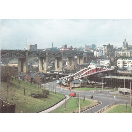 High Level and Swing Bridges Newcastle R.M. Postcard NEPR 12 unused VGC