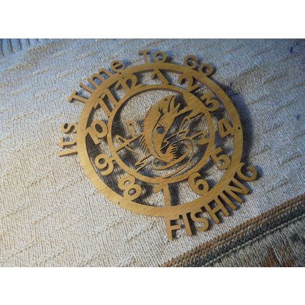 "IT'S TIME TO GO FISHING" Woodcut! $17.00 Shipped!! For the Fishing or Outdoors
