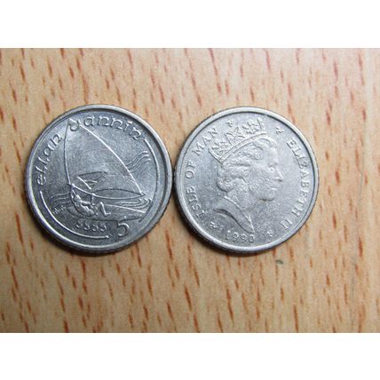 Isle of Man 1990 5p Coin