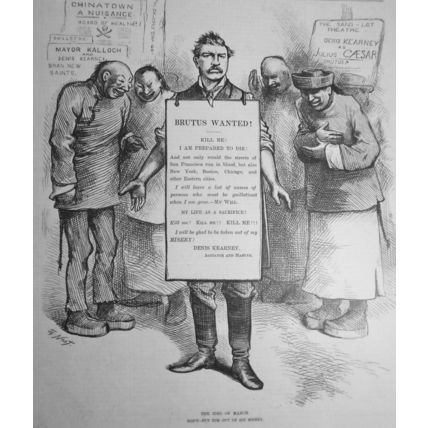 "The Ides of March" by Thomas Nast. Harper's Weekly, March 20, 1880. Original.