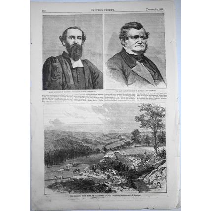 The Belzoro Gold Mine, in Goochland County, Virginia, Harper's Weekly, 1865