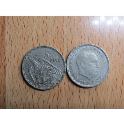 Spain 1968 Franco 1957-1968* 5 Peseta Coin