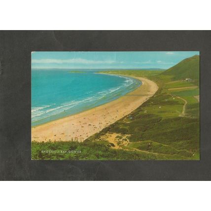 Postcard Wales Gower Rhossilli Bay