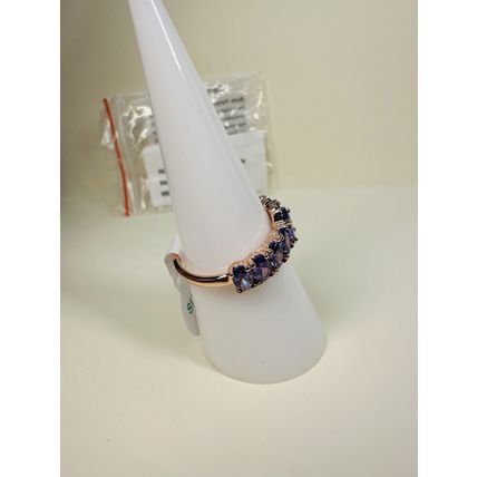 NIB Bomb Party Sz8 Revealed Ring RBP5952 Stunning Radiance Violet CZ Rose Gold P