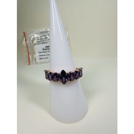 NIB Bomb Party Sz8 Revealed Ring RBP5952 Stunning Radiance Violet CZ Rose Gold P