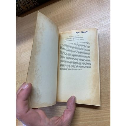 1970 "SERMONS AND SOCIETY - AN ANGLICAN ANTHOLOGY" RELIGIOUS PAPERBACK BOOK (P3)
